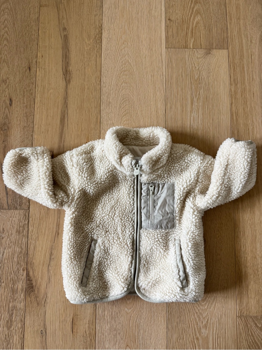 GAP baby Cream Sherpa fleece jacket